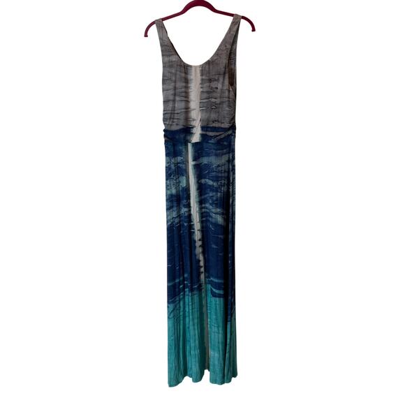 Venus Blue/Turquoise Tie Dye Tank Maxi Dress Size M Stretchy Beach Comfortable - Picture 1 of 5